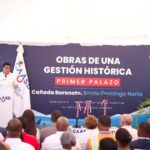 Fellito Suberví deja iniciados trabajos de saneamiento cañada Boronota, en SDN